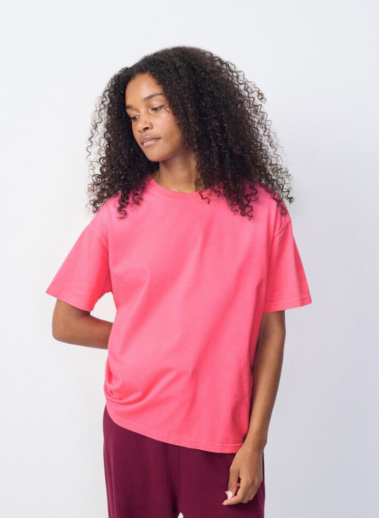 Tee-shirt Femme Fizvalley Rose Fluo