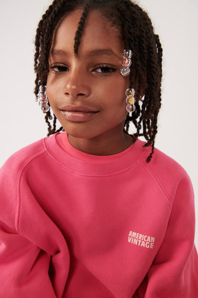 Sweat Enfant Izubird Hortensia Fluo