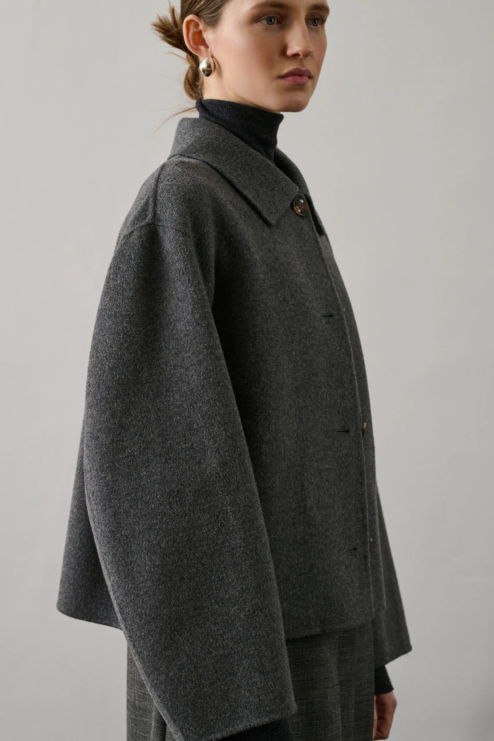Manteau Gyoda Gris Chiné