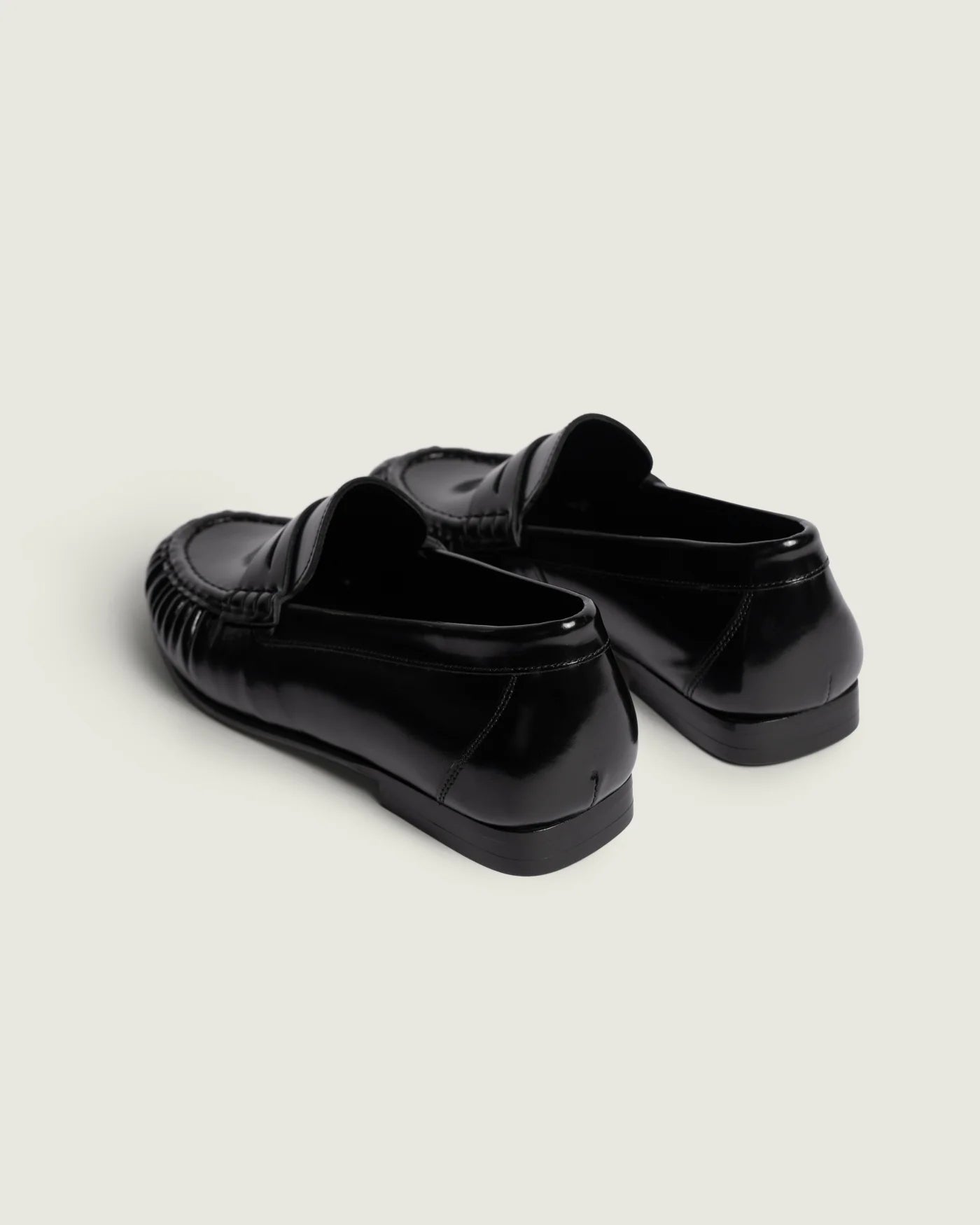 Penny Loafer Wrinkle - Box Leather - Polished Black