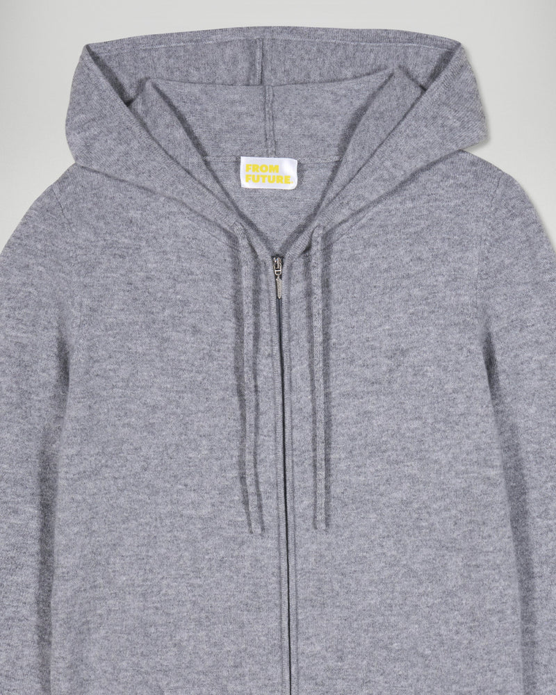 Gilet Hoodie Gris Chiné Foncé