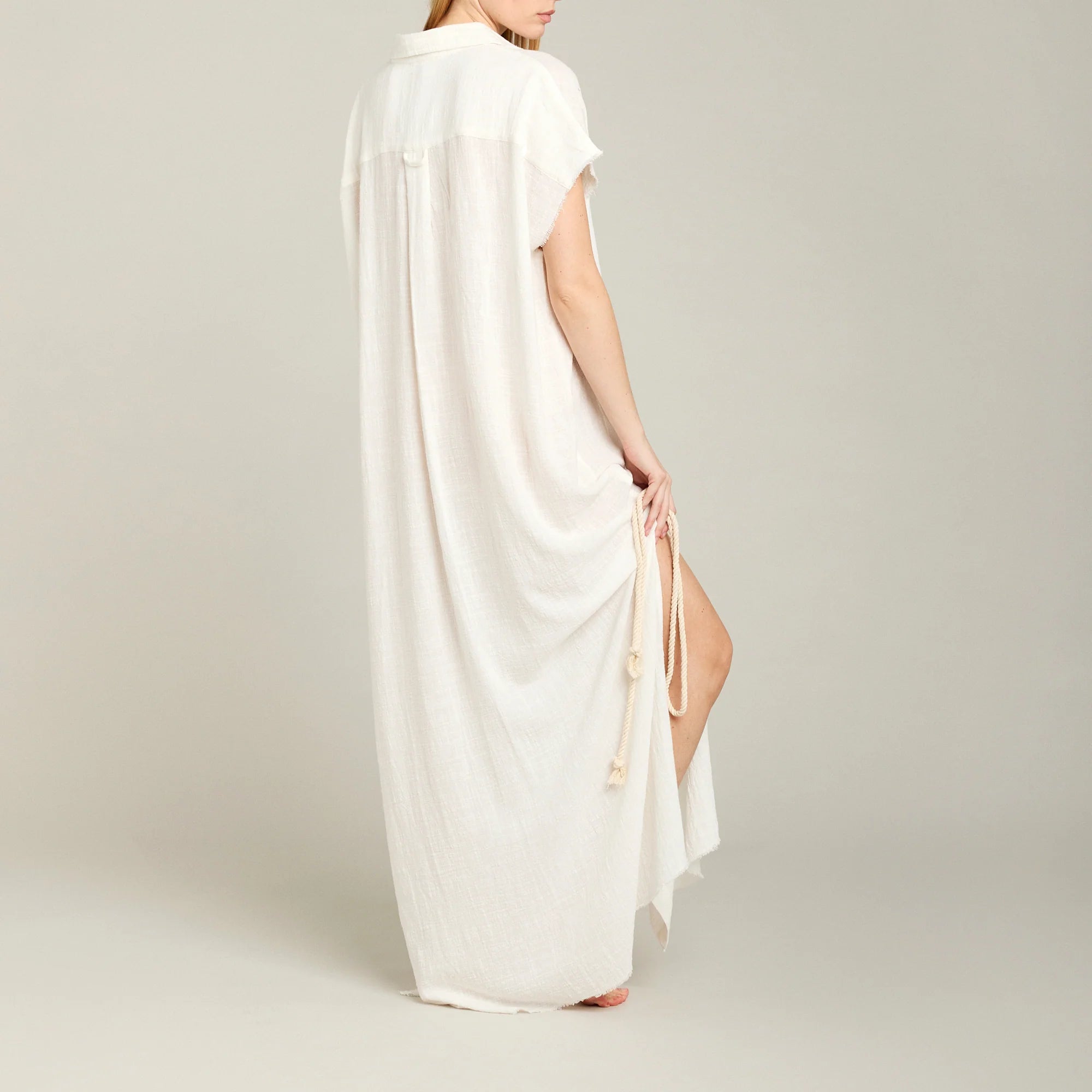 Robe Santorini blanc cassé