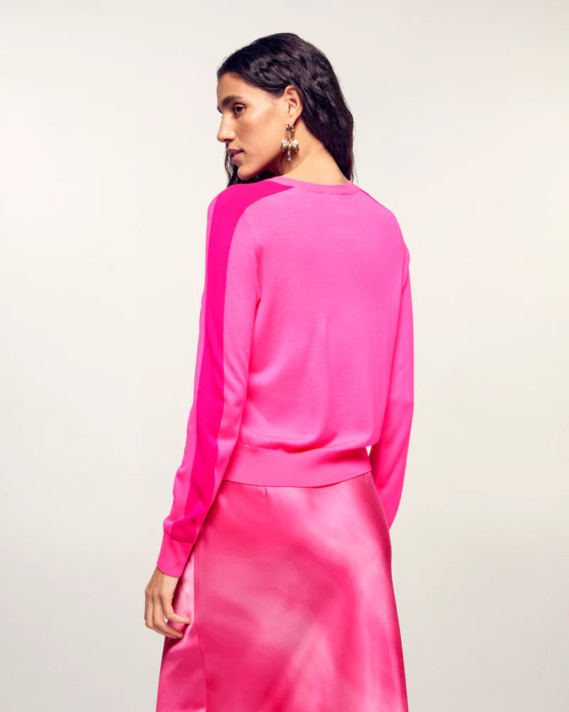 Pull Col Rond Love Pink