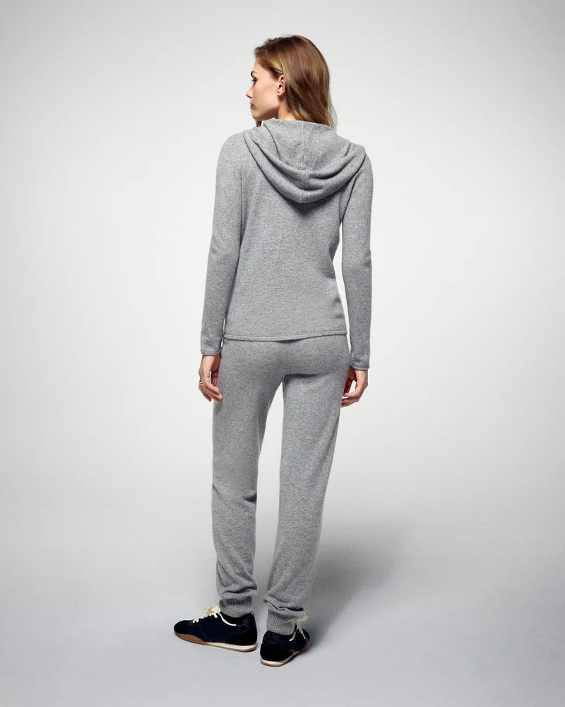 Gilet Hoodie Gris Chiné Foncé