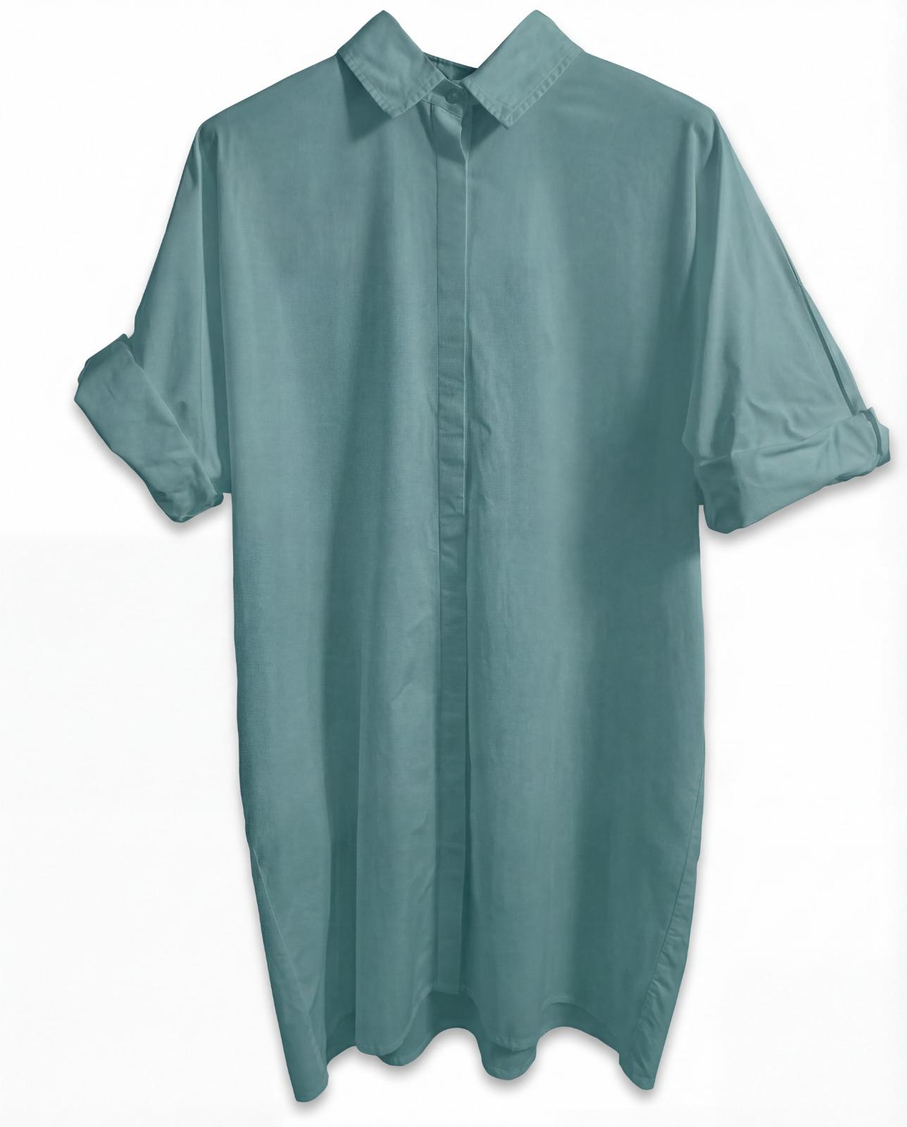 Ella Dress Cotton Poplin Lagoon