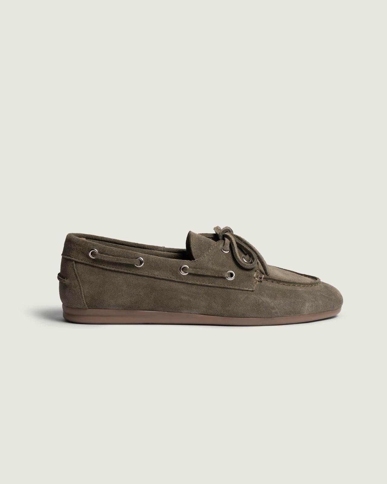 Boat Loafer Brushed - Suede Khaki