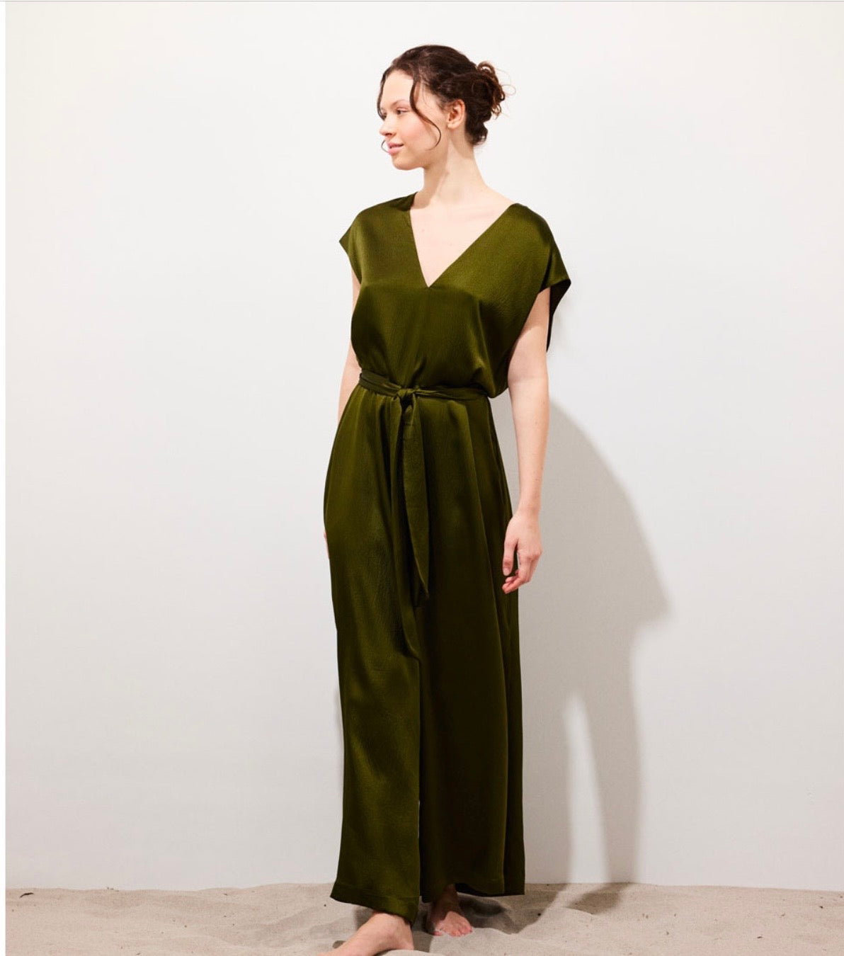 Alicante Combinaison longue oversize en soie Gecko