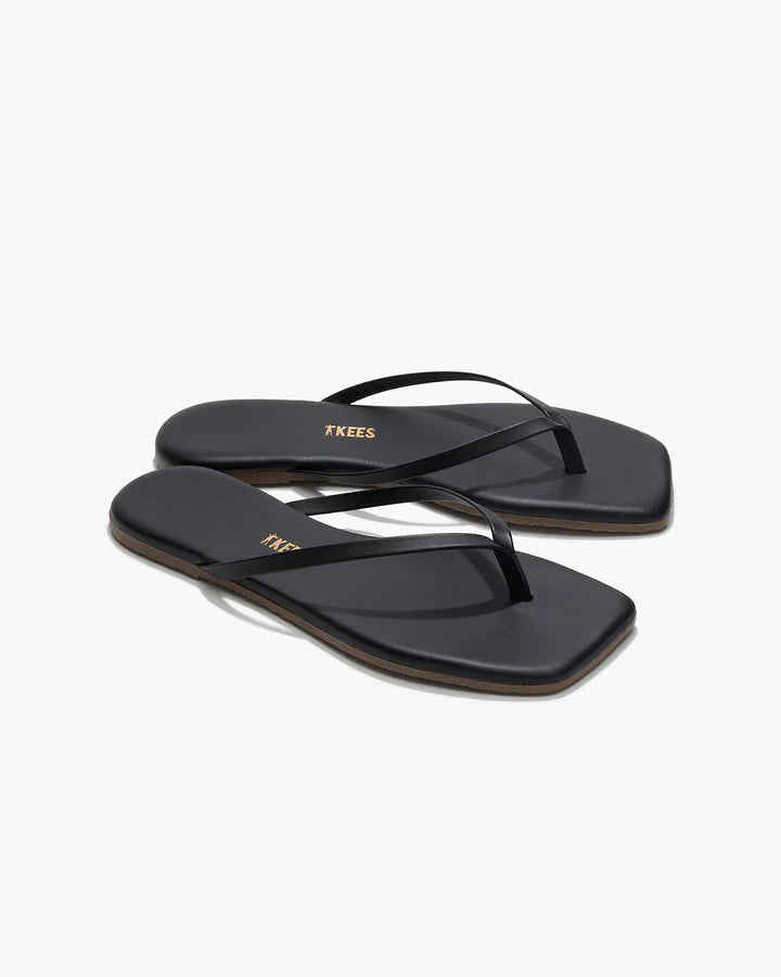 Tong Square Toe Lily Black Mat
