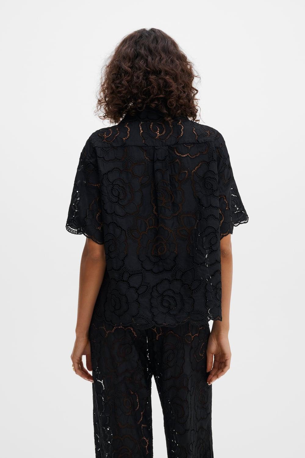 Claudia Short Sleeve Lace Shirt