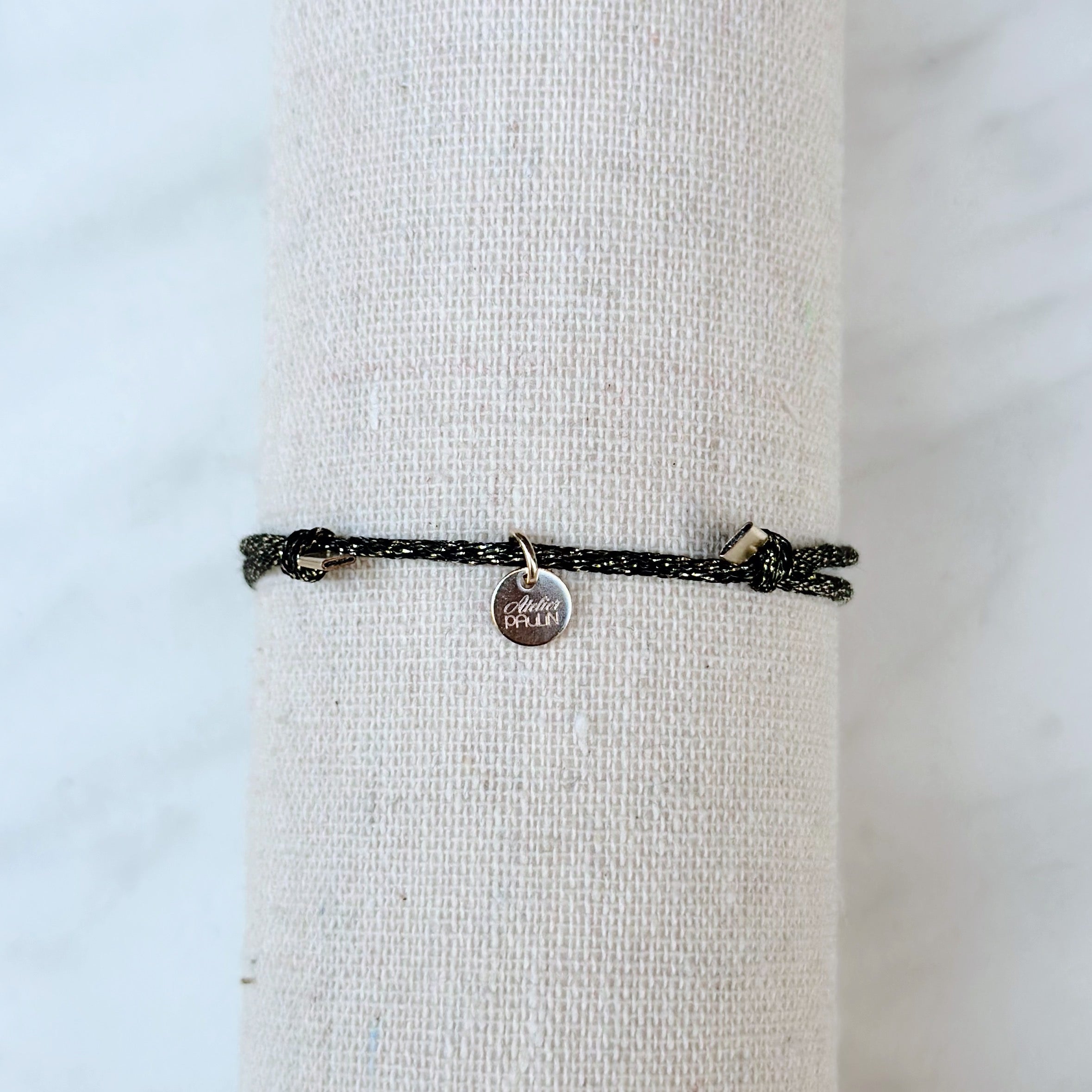 Bracelet « Amour » Cordon Lurex Midnight Black