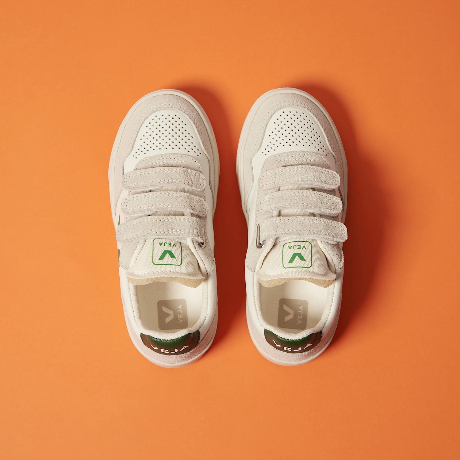 V-90 Leather White Emeraude Enfant