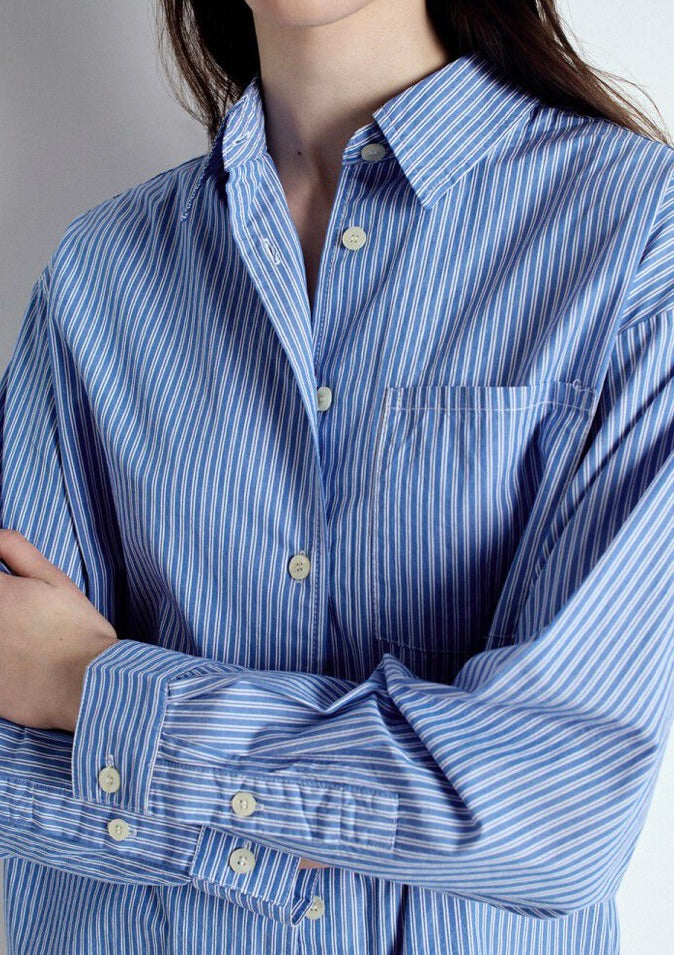 Chemise Femme Zatybay Rayures Aqua