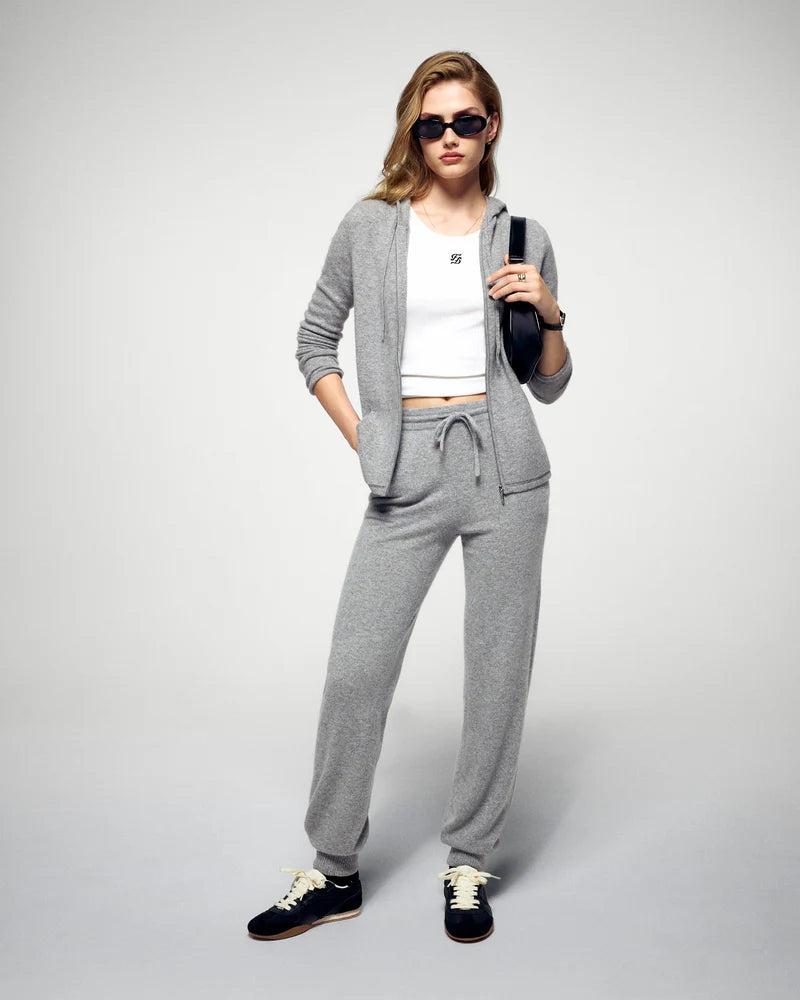 Gilet Hoodie Gris Chiné Foncé