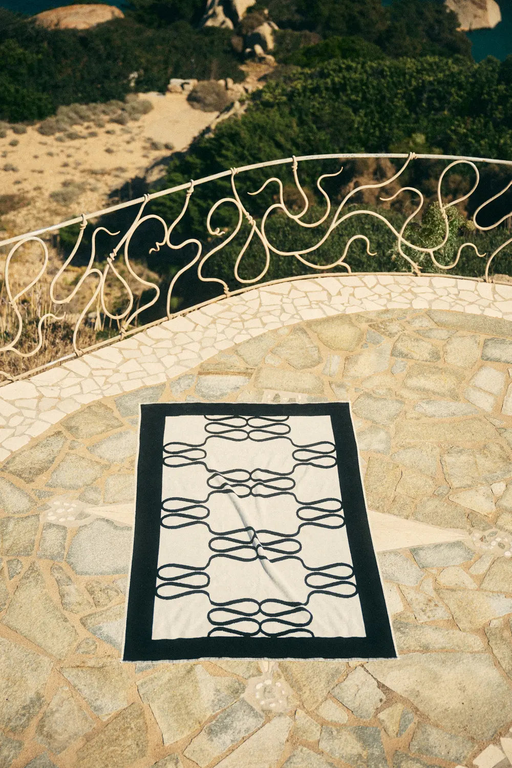 Serviette de Plage Monogramme Black