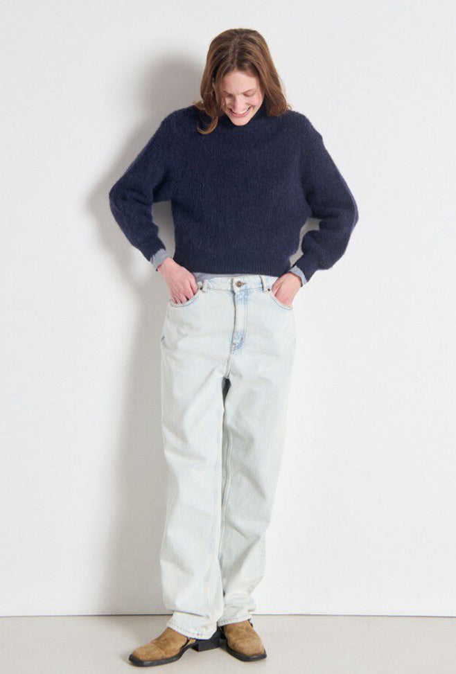 Pull Femme East Navy Chiné