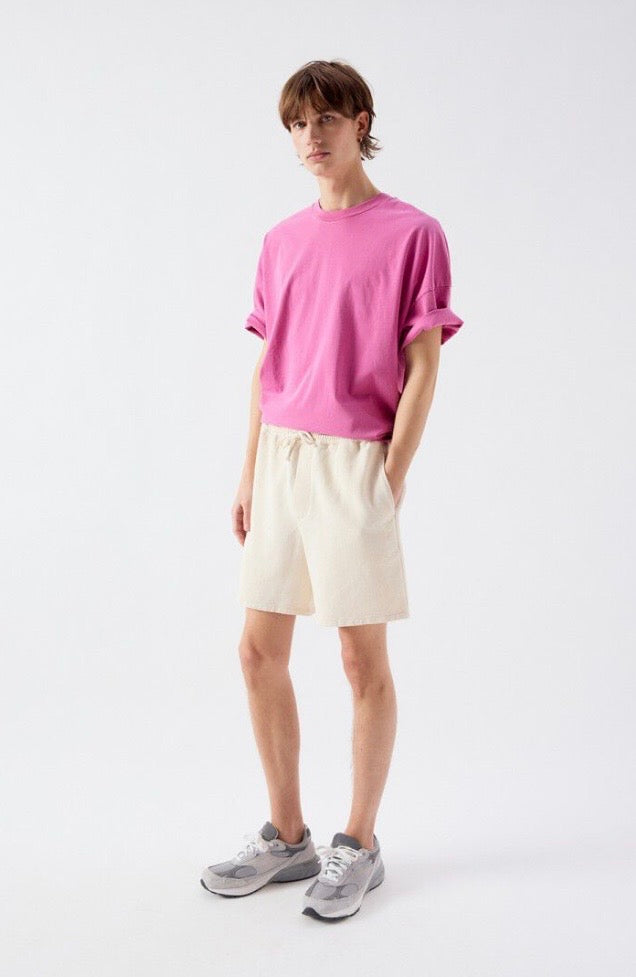 Short Homme Afa Mi-Long Ample Ecru