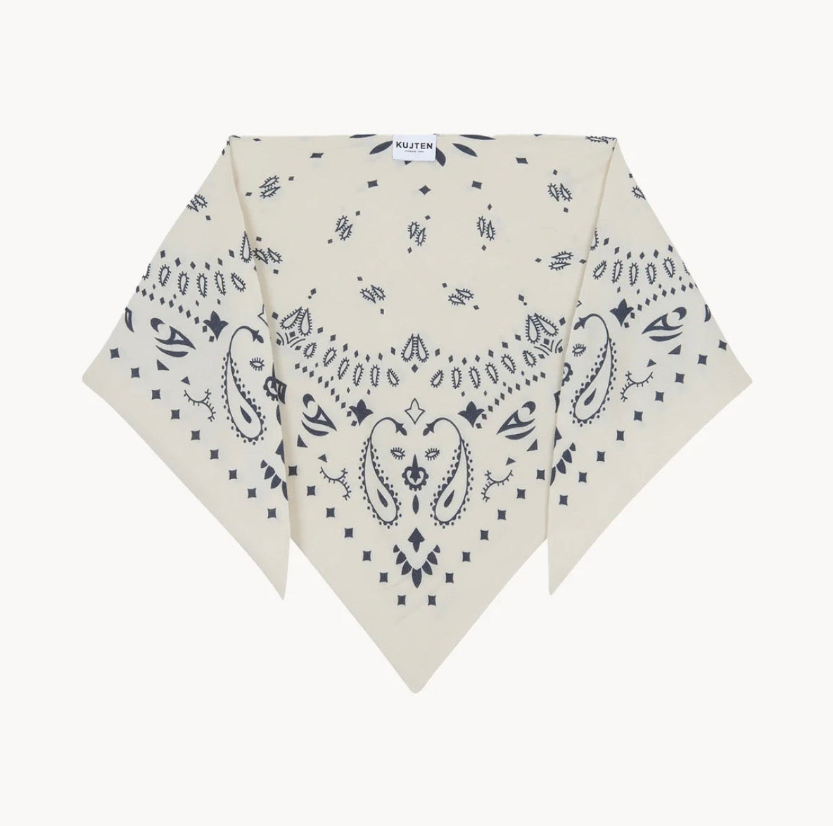 Petit bandana triangle cachemire Tifa Avoine