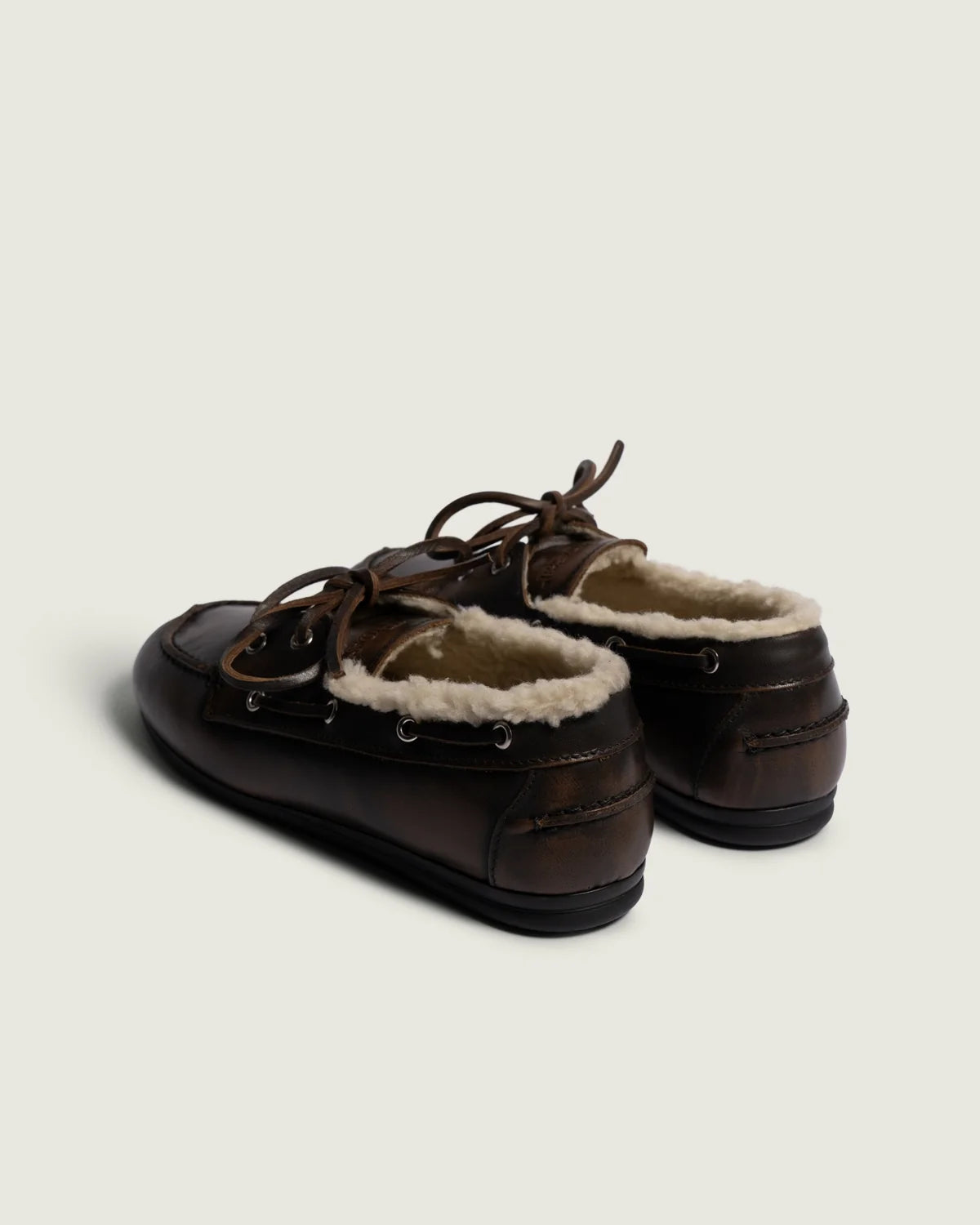 Boat Loafer Brushed Fur Coffee