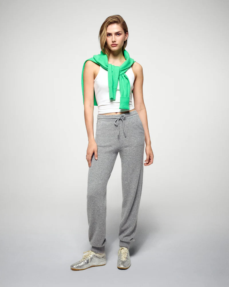 Jogging Droit Gris Chiné Foncé