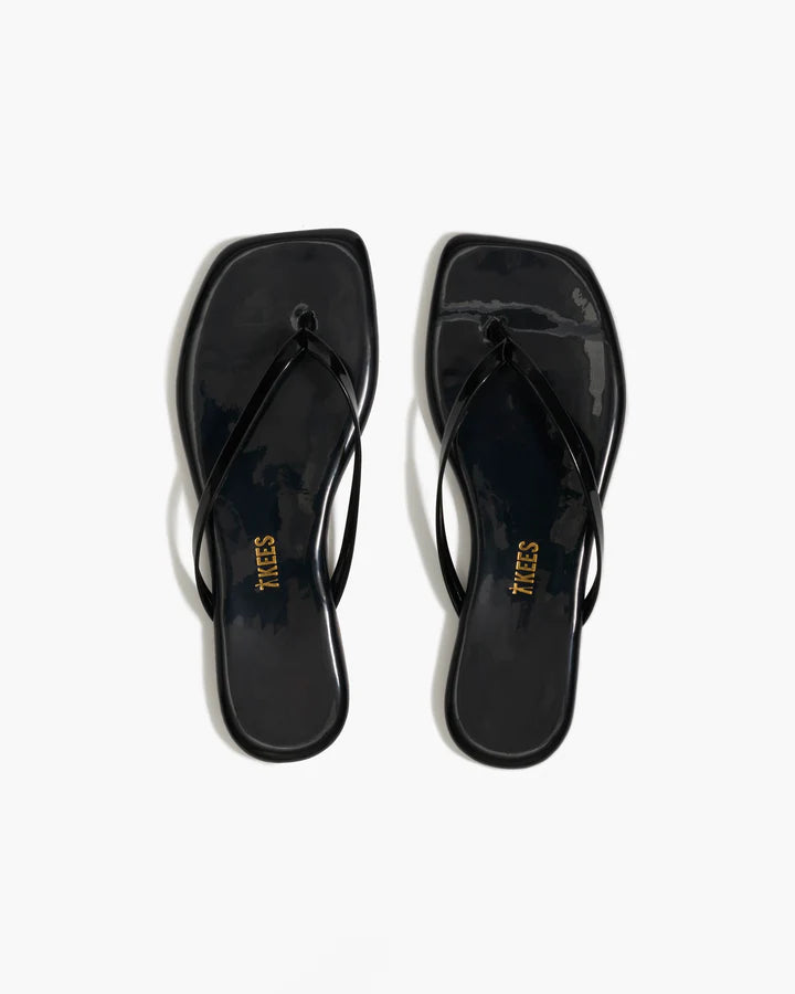 Tong Square Toe Lily Black Licorice