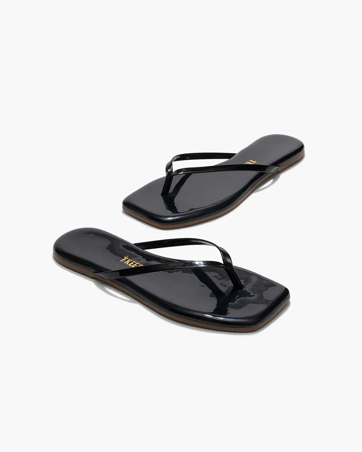 Tong Square Toe Lily Black Licorice