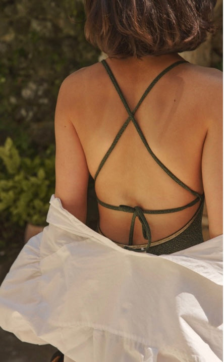 Maillot 1 pièce Gilda Kaki Shiny