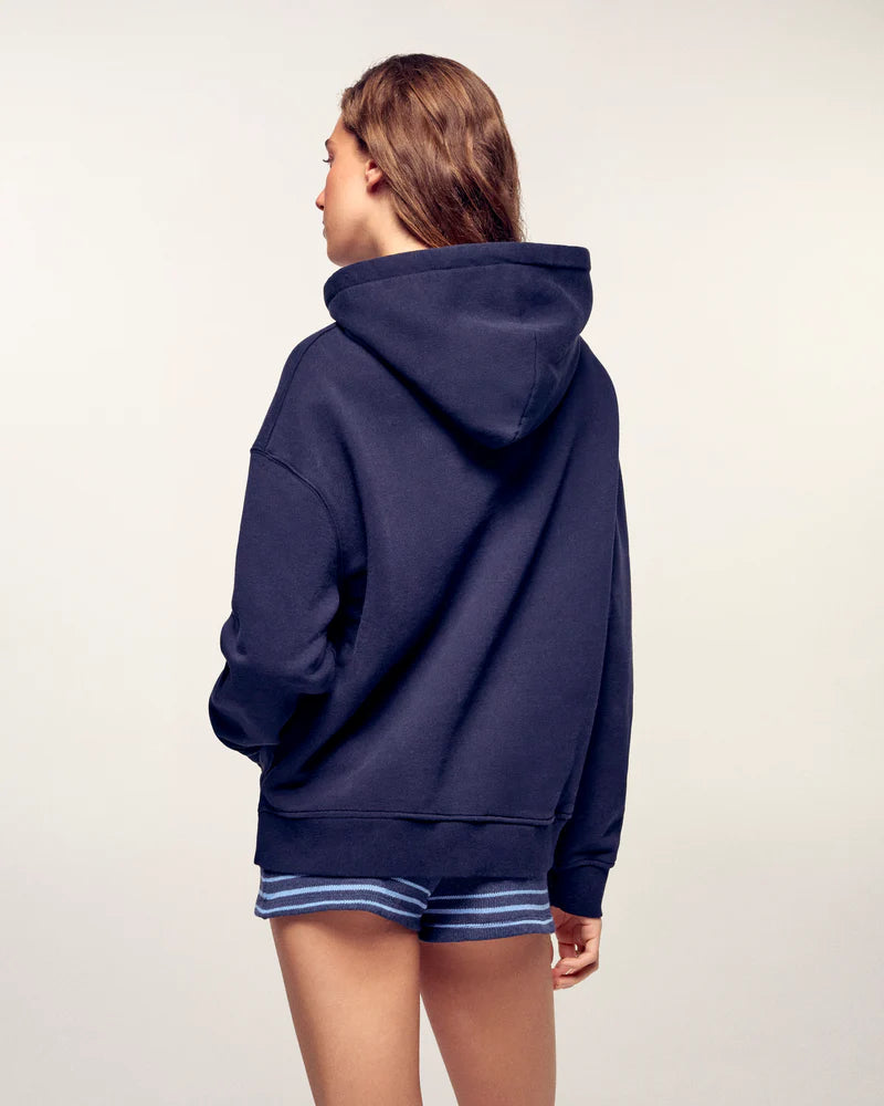 Sweatshirt Hoodie Cœur Femme Navy