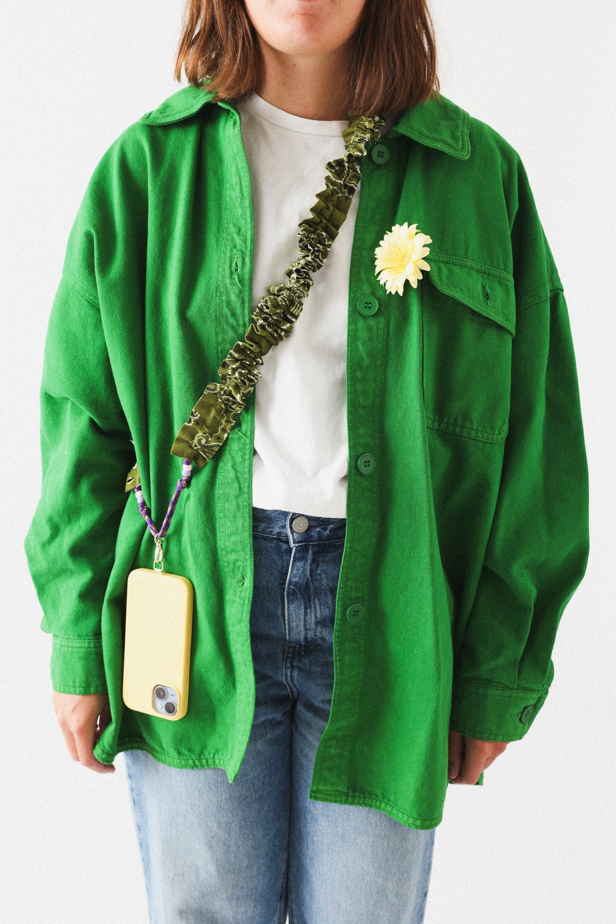 Chaine de téléphone - Le Froufrou - Vert olive