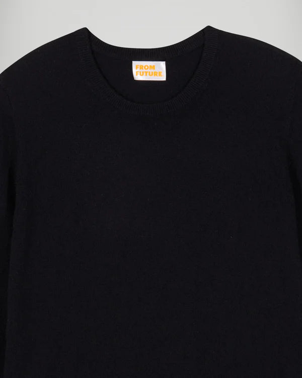 Pull Col Rond Noir Homme