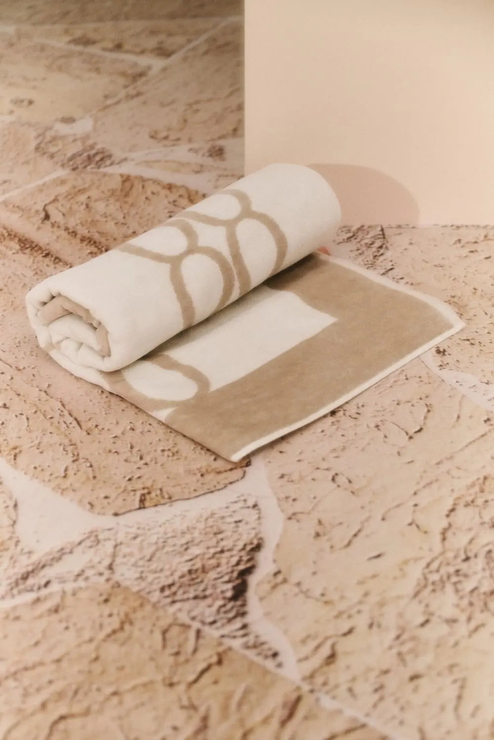 Serviette de Plage Monogramme Cream