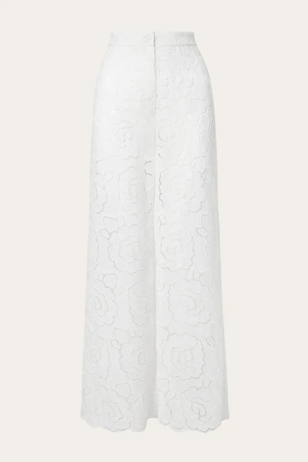Stacey Wide Lace Pants White