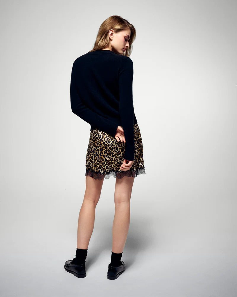 Pull Col Rond Noir Cœur