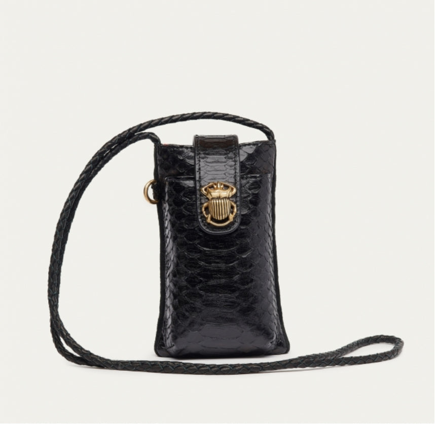 Etui Téléphone Python Double Marcus Noir