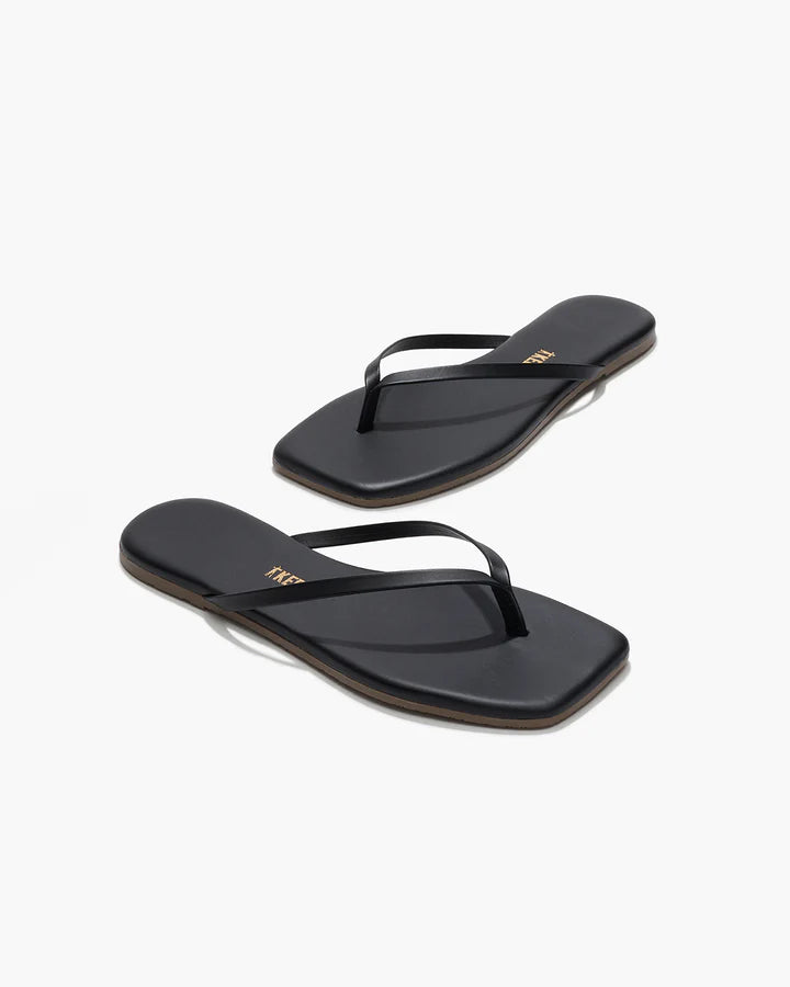 Tong Square Toe Lily Black Mat