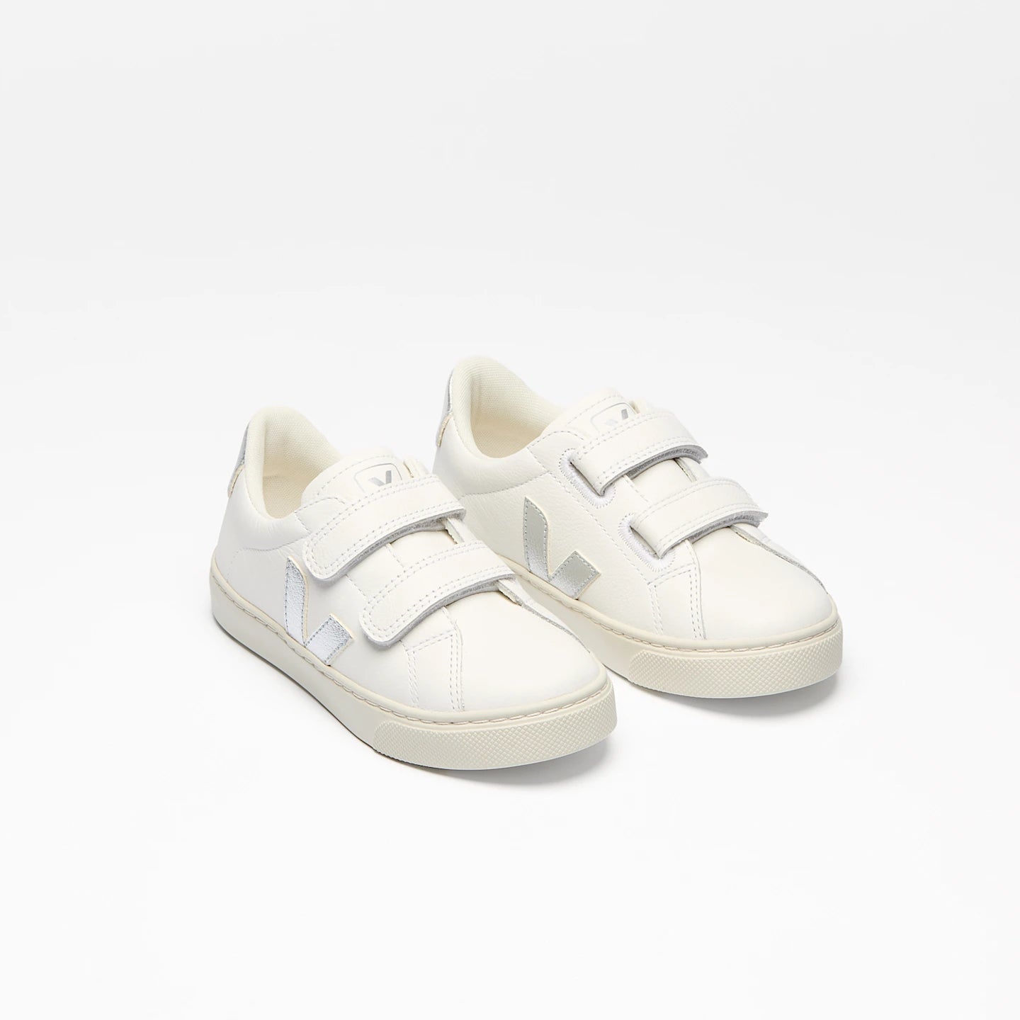 Esplar Leather White Silver Enfant