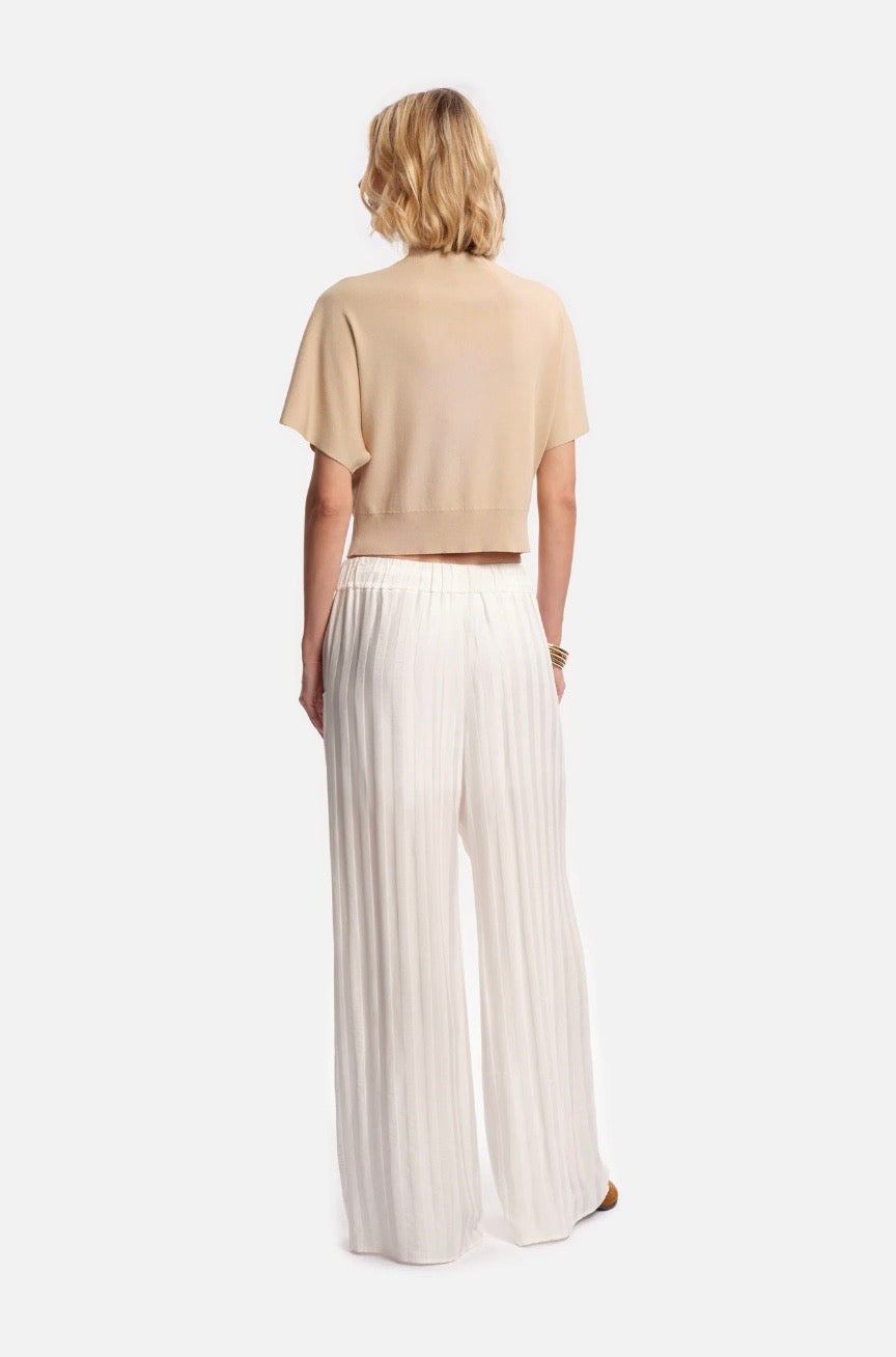 Pantalon Ned Viscose White