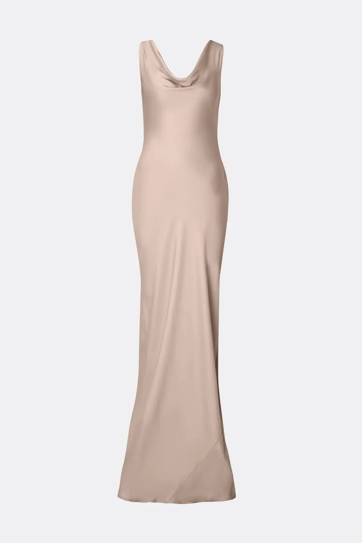Robe Leah Cowl Satin Champagne