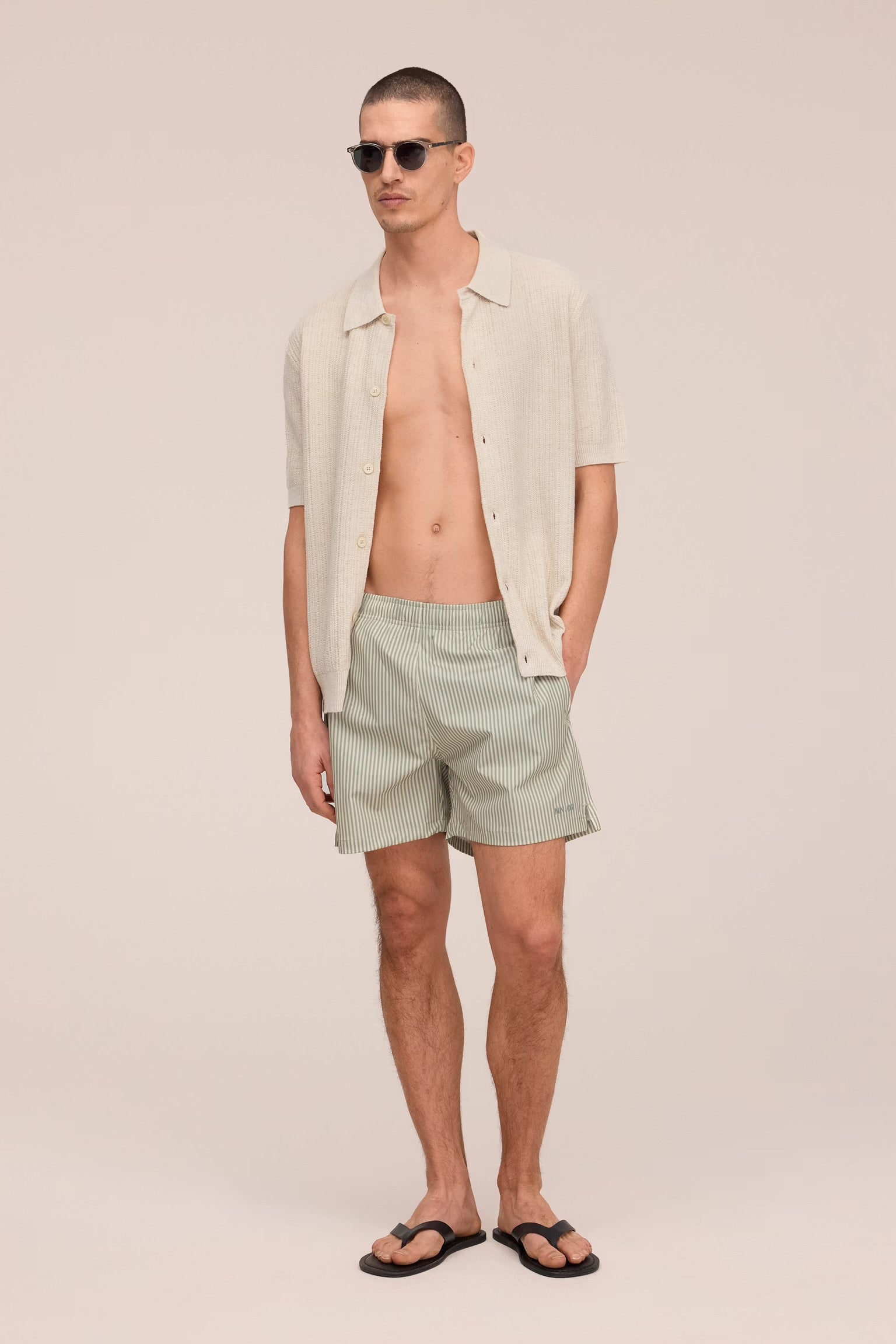 Holiday - Drawstring swimshorts 730 Green Stripes