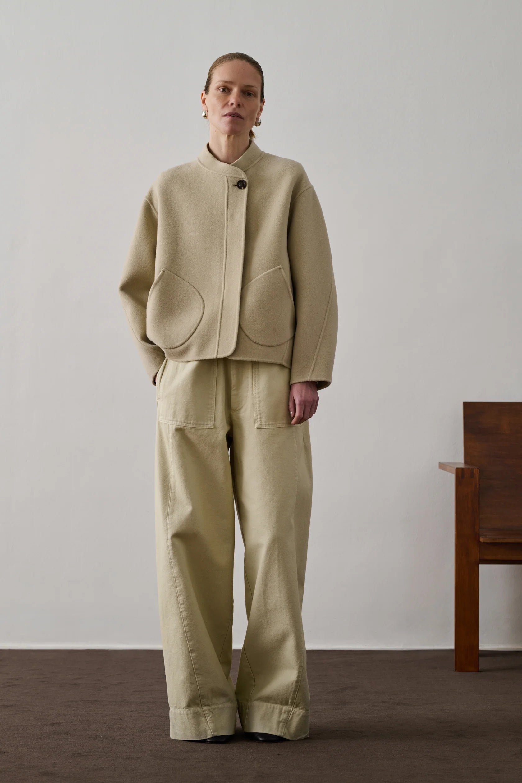 Manteau Windsor Craie