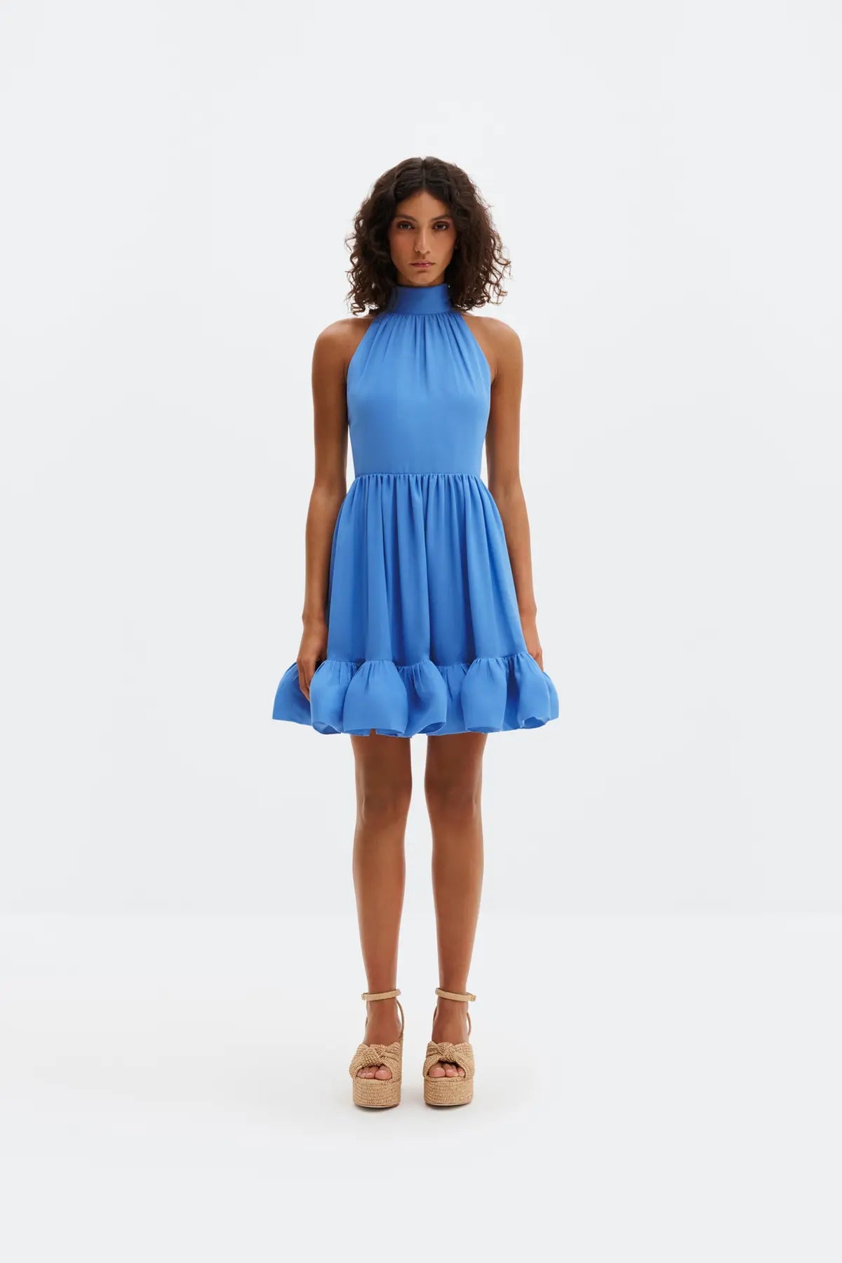 Fern Mini Dress Azure Blue