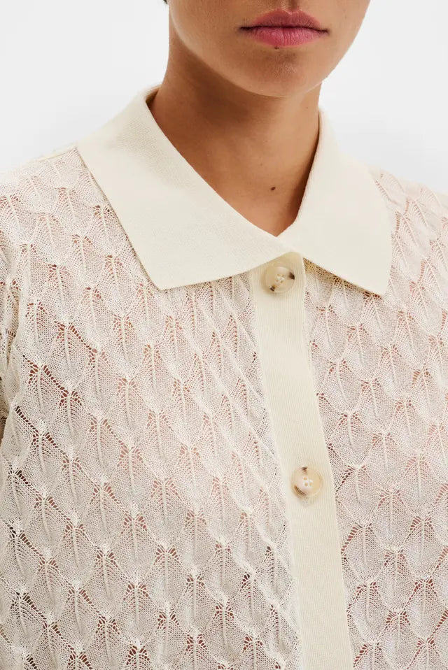 Moa Knitted Shirt Cream