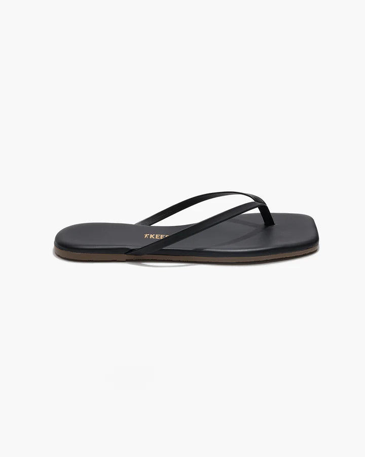 Tong Square Toe Lily Black Mat
