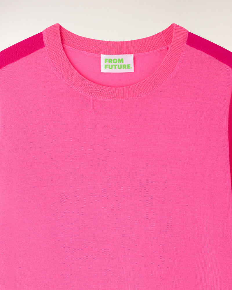 Pull Col Rond Love Pink