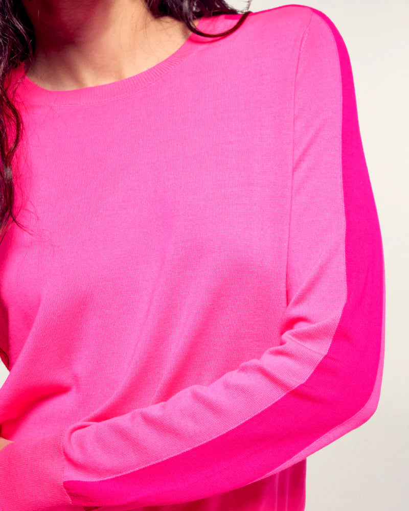 Pull Col Rond Love Pink