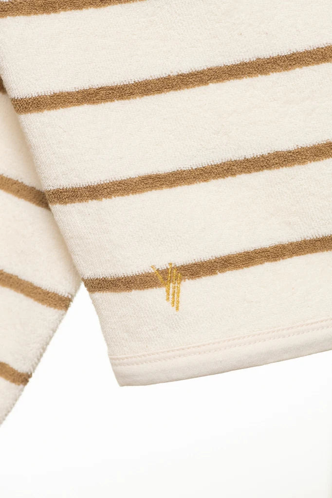 Sweat en éponge upcyclée ELSA rayé