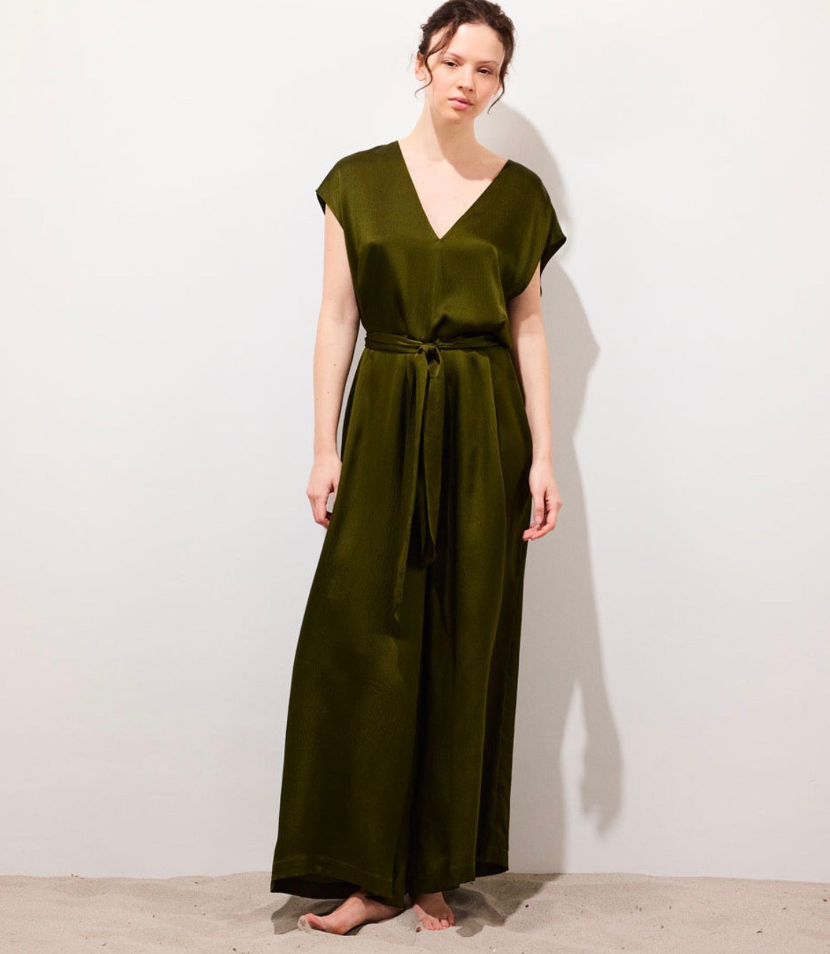 Alicante Combinaison longue oversize en soie Gecko