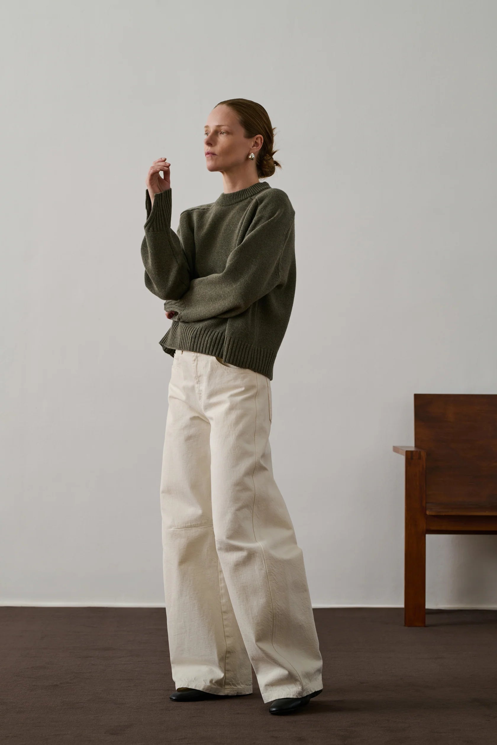 Pull Will Kaki - Gris Chiné