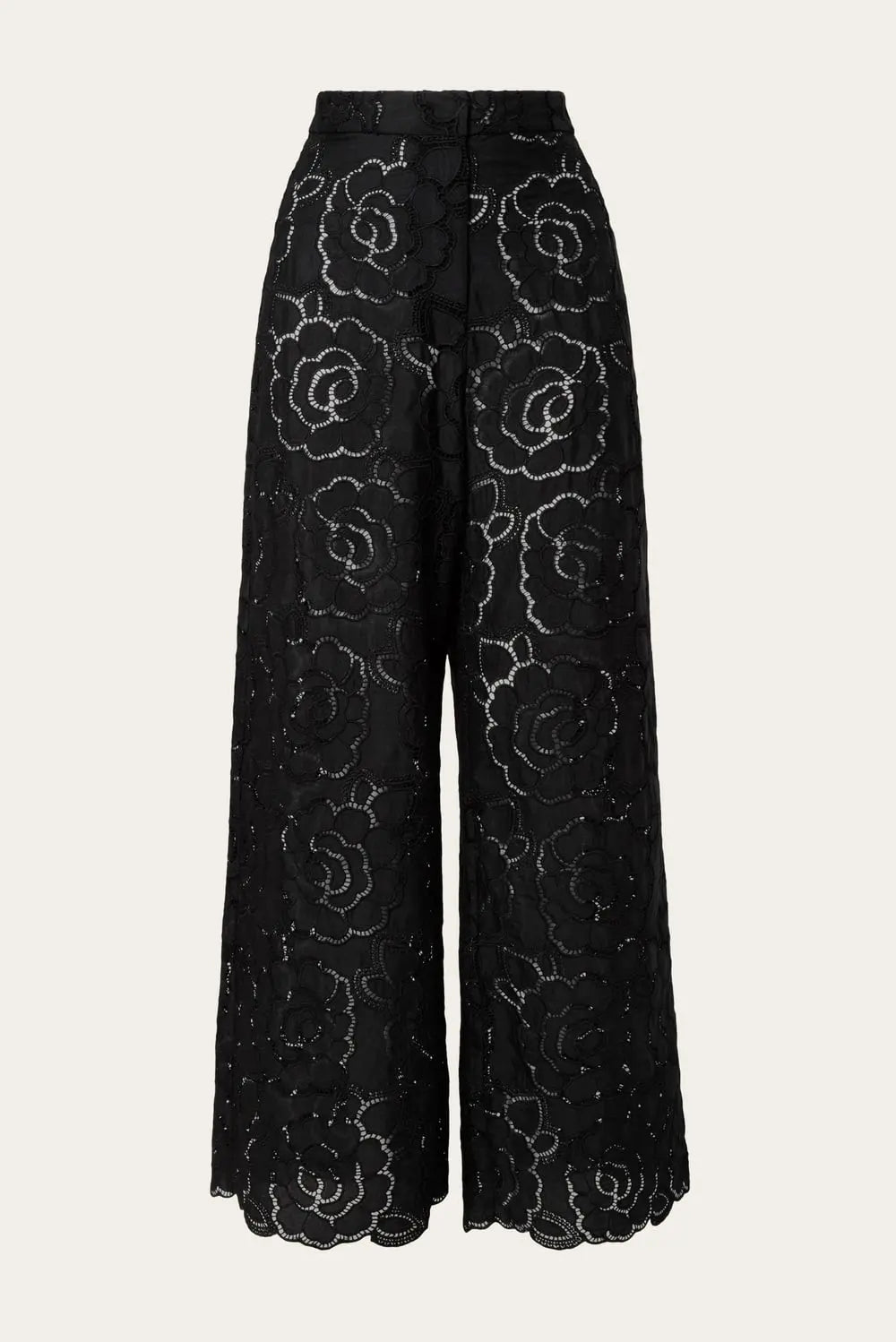 Stacey Wide Lace Pants Black