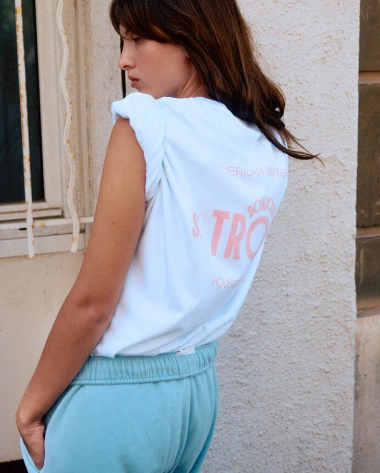 T- Shirt Fizvalley Blanc Mixte Saint Tropez