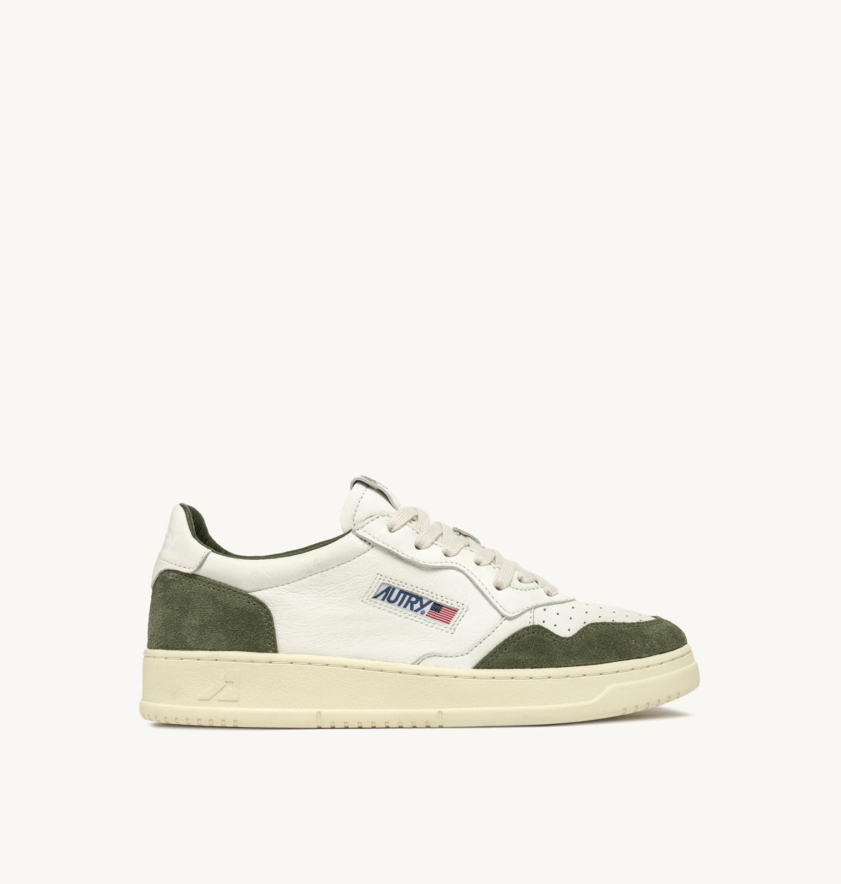 Baskets Medalist Low Suède Et Cuir White Military